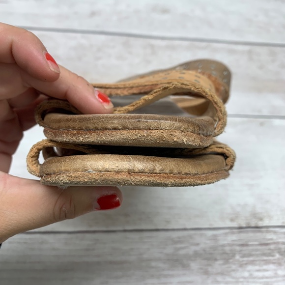 BedStu Henna Womens Leather Strappy Flat Sandals Size 8 Tan - Picture 7 of 12